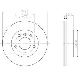 Тормозной диск TEXTAR 92072403