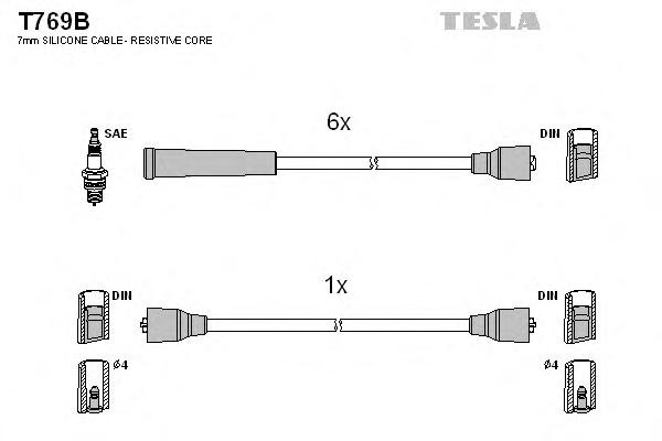 Комплект проводов зажигания TESLA