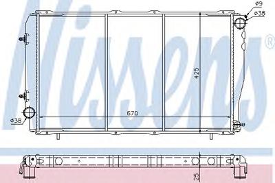 Радиатор, охлаждение двигателя NISSENS 641111