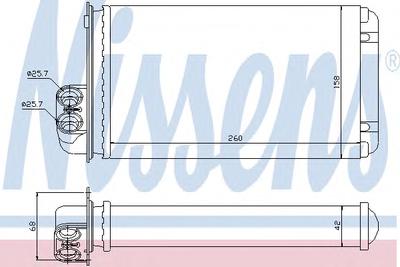 Радиатор печки NISSENS  73255