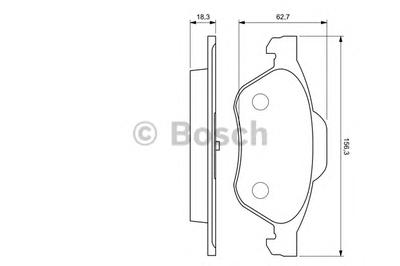 Комплект тормозных колодок, дисковый тормоз BOSCH 0 986 494 034