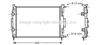 Радиатор, охлаждение двигателя AVA QUALITY COOLING RT 2308