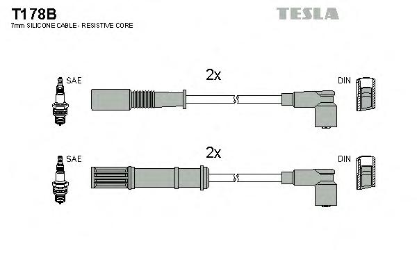 Комплект проводов зажигания TESLA