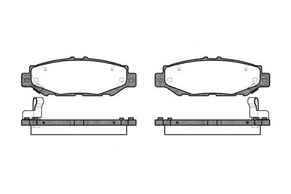 Комплект тормозных колодок, дисковый тормоз ROADHOUSE