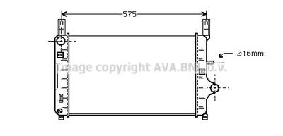Радиатор, охлаждение двигателя AVA QUALITY COOLING FD 2127