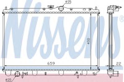 Радиатор, охлаждение двигателя NISSENS 62857A