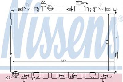 Радиатор, охлаждение двигателя NISSENS 67494