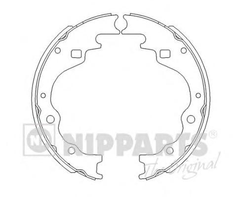 Комплект тормозных колодок NIPPARTS