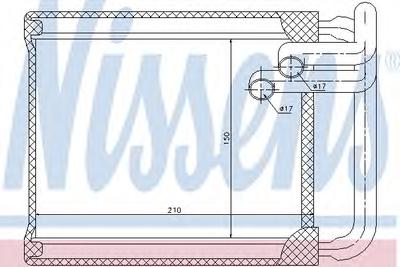 Теплообменник, отопление салона NISSENS  77632