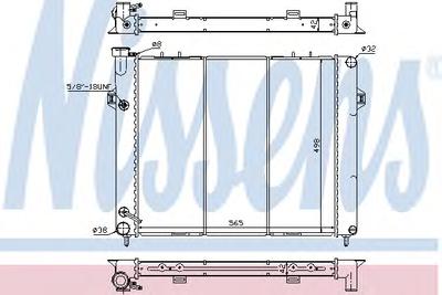 Радиатор, охлаждение двигателя NISSENS 609891