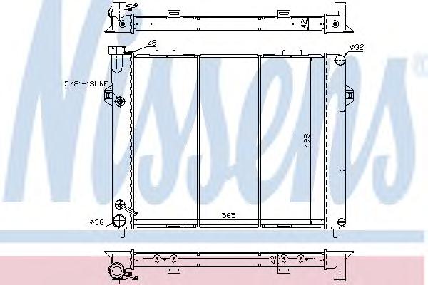 Радиатор, охлаждение двигателя NISSENS