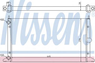 Радиатор, охлаждение двигателя NISSENS 63993