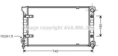 Радиатор, охлаждение двигателя AVA QUALITY COOLING ST 2009
