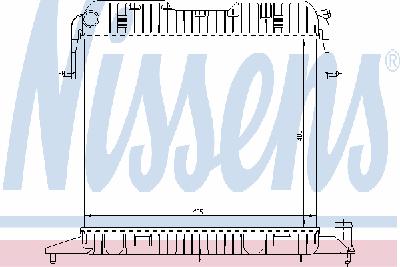 Радиатор, охлаждение двигателя NISSENS 63043