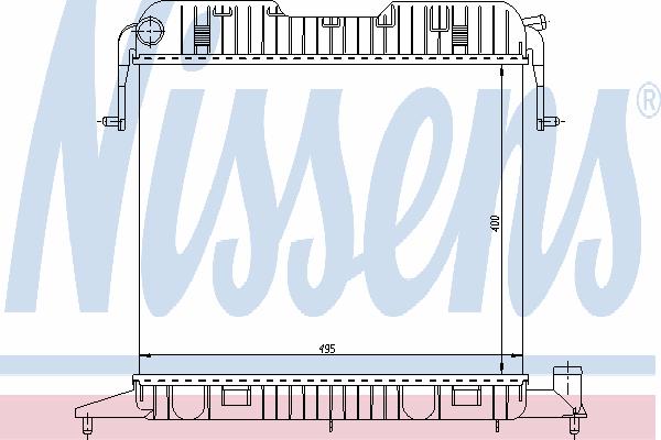 Радиатор, охлаждение двигателя NISSENS