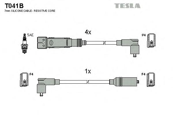 Комплект проводов зажигания TESLA