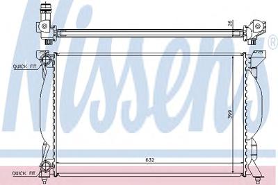 Радиатор, охлаждение двигателя NISSENS 60304A