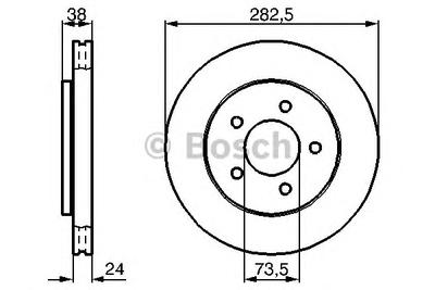 Тормозной диск BOSCH 0 986 478 983