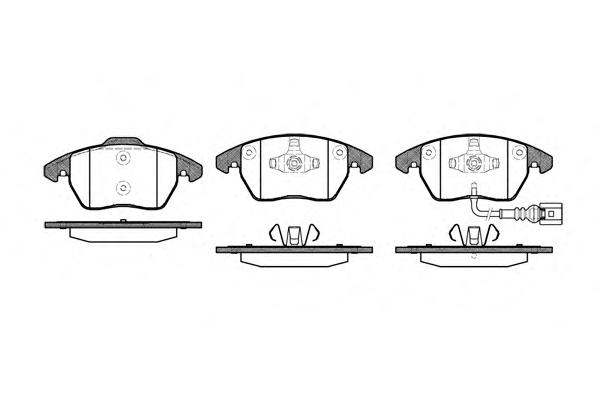 Комплект тормозных колодок, дисковый тормоз ROADHOUSE