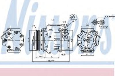 Компрессор, кондиционер NISSENS 89047