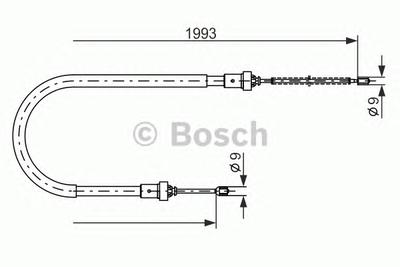 Трос, стояночная тормозная система BOSCH 1 987 482 233