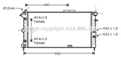 Радиатор, охлаждение двигателя AVA QUALITY COOLING OLA 2173