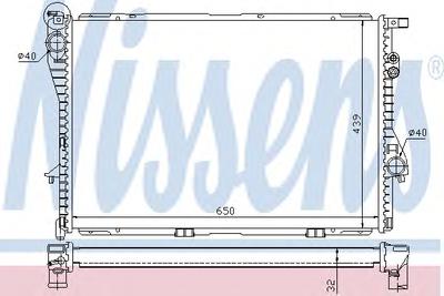 Радиатор, охлаждение двигателя NISSENS 60603A