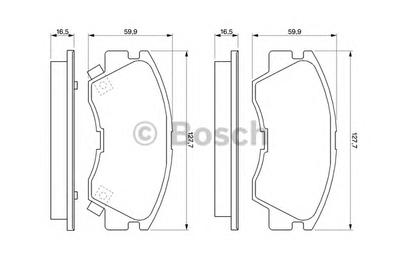 Комплект тормозных колодок, дисковый тормоз BOSCH 0 986 460 978