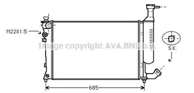Радиатор, охлаждение двигателя AVA QUALITY COOLING CNA 2168