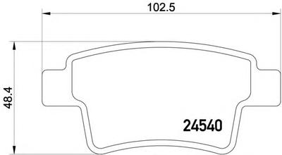 Комплект тормозных колодок, дисковый тормоз TEXTAR 2454001