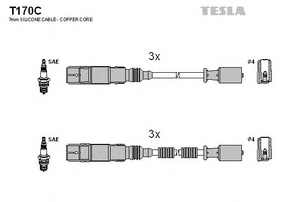 Комплект проводов зажигания TESLA
