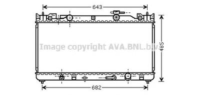 Радиатор, охлаждение двигателя AVA QUALITY COOLING TO 2282