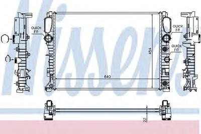 Радиатор охлаждения NISSENS 62792A