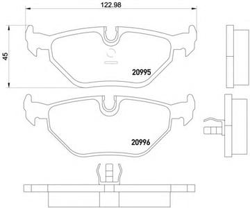 Комплект тормозных колодок, дисковый тормоз TEXTAR 2099501