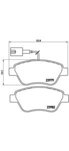 Комплект тормозных колодок, дисковый тормоз BREMBO P23 108