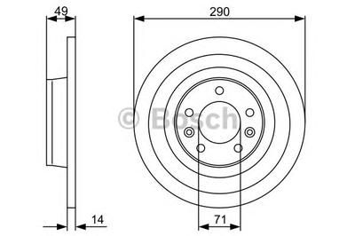 Тормозной диск BOSCH 0 986 479 379