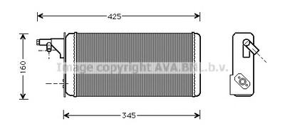 Теплообменник, отопление салона AVA QUALITY COOLING IVA 6019