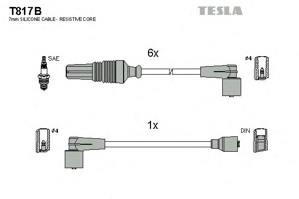 Комплект проводов зажигания TESLA