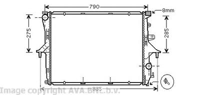 Радиатор, охлаждение двигателя AVA QUALITY COOLING VW 2214