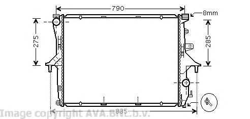 Радиатор, охлаждение двигателя AVA QUALITY COOLING