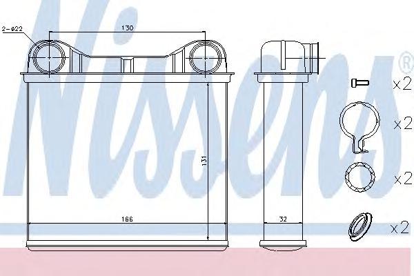 Теплообменник, отопление салона NISSENS