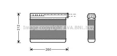 Теплообменник, отопление салона AVA QUALITY COOLING BW 6166