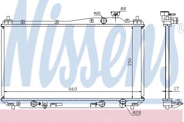 Радиатор, охлаждение двигателя NISSENS