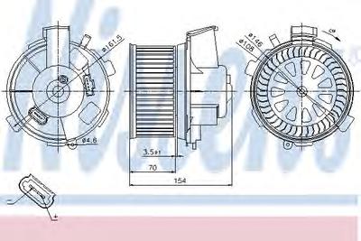 Вентилятор салона NISSENS 87021