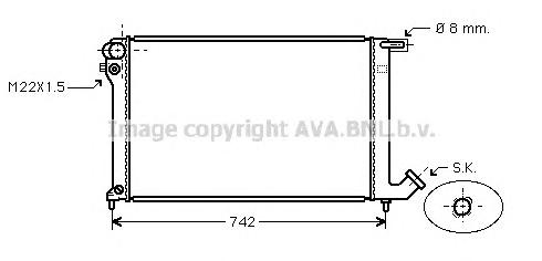 Радиатор, охлаждение двигателя AVA QUALITY COOLING