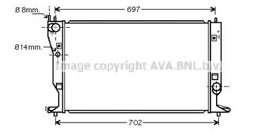 Радиатор, охлаждение двигателя AVA QUALITY COOLING TO 2399