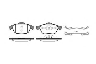 Комплект тормозных колодок, дисковый тормоз ROADHOUSE 284300
