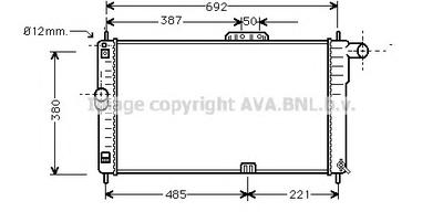 Радиатор, охлаждение двигателя AVA QUALITY COOLING DWA 2004