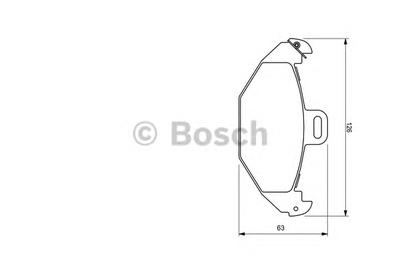 Комплект тормозных колодок, дисковый тормоз BOSCH 0 986 424 532