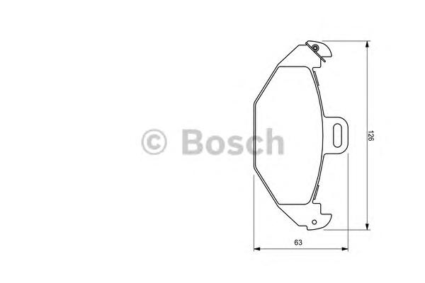 Комплект тормозных колодок, дисковый тормоз BOSCH